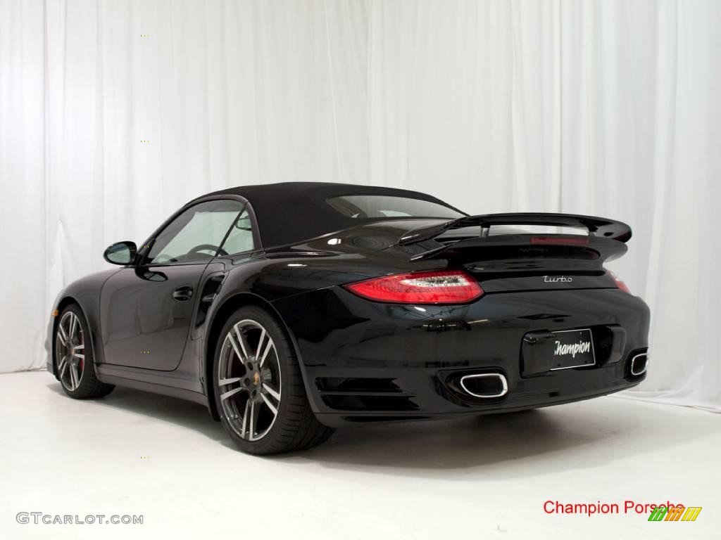 2010 911 Turbo Cabriolet - Black / Black photo #26