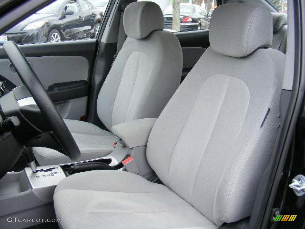 2009 Elantra SE Sedan - Black Pearl / Gray photo #9