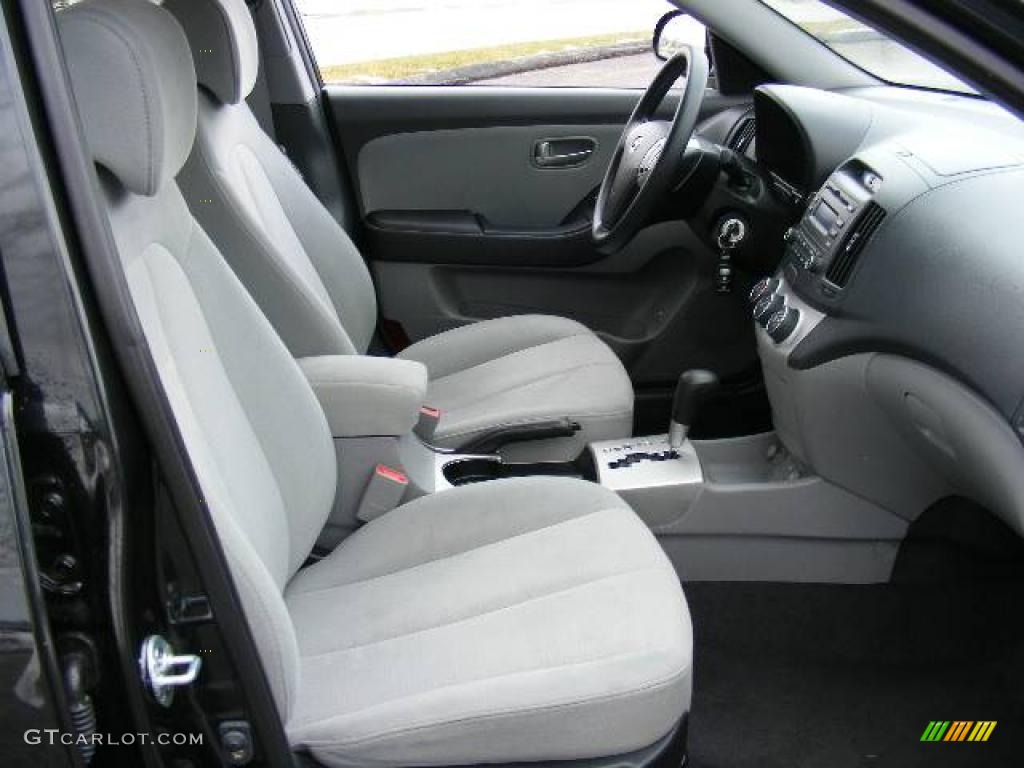 2009 Elantra SE Sedan - Black Pearl / Gray photo #13