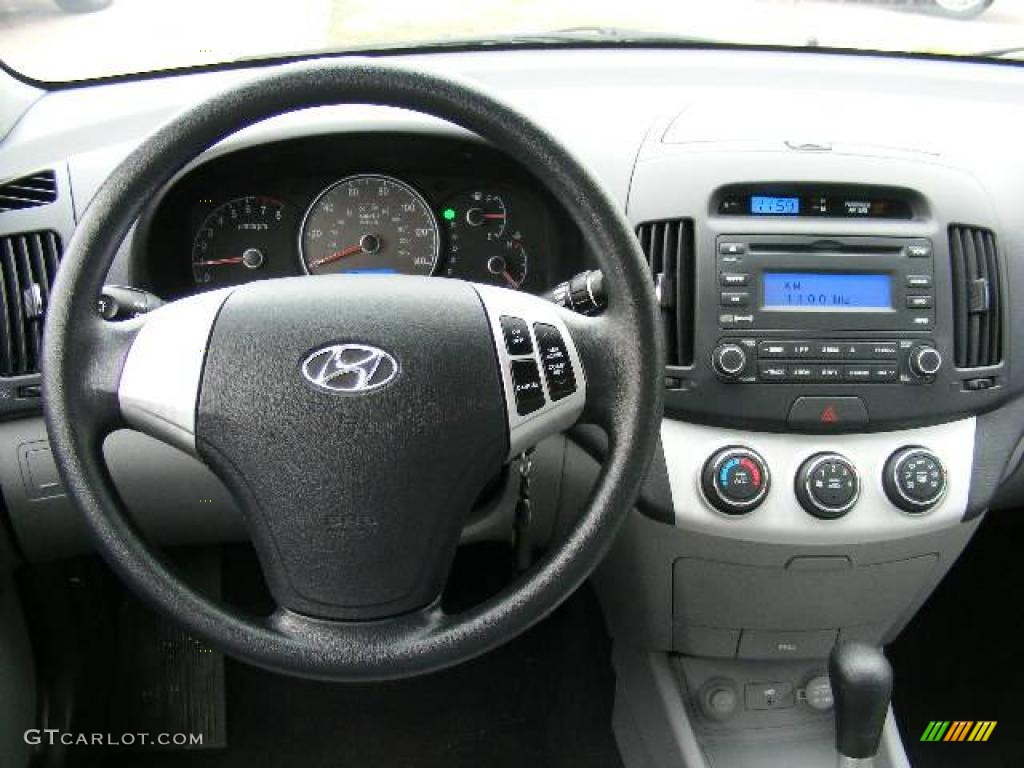 2009 Elantra SE Sedan - Black Pearl / Gray photo #15