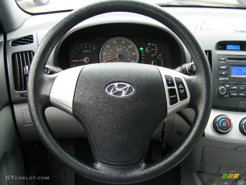 2009 Elantra SE Sedan - Black Pearl / Gray photo #16