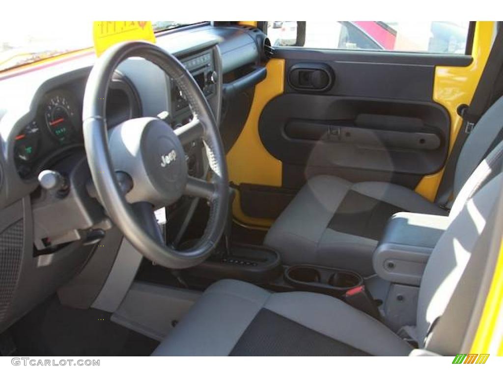 2008 Wrangler Unlimited X 4x4 - Detonator Yellow / Dark Slate Gray/Med Slate Gray photo #6