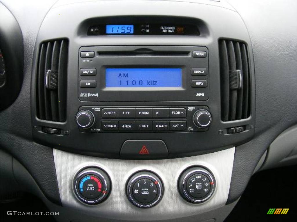 2009 Elantra SE Sedan - Black Pearl / Gray photo #19