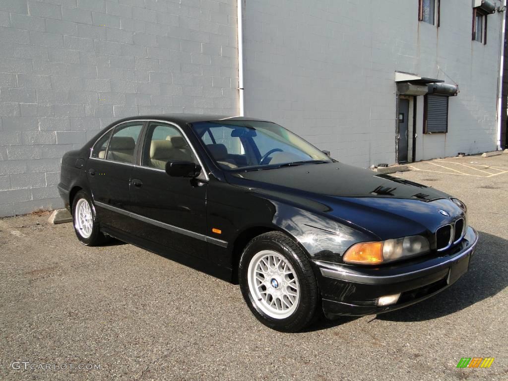 2000 5 Series 528i Sedan - Jet Black / Sand photo #5