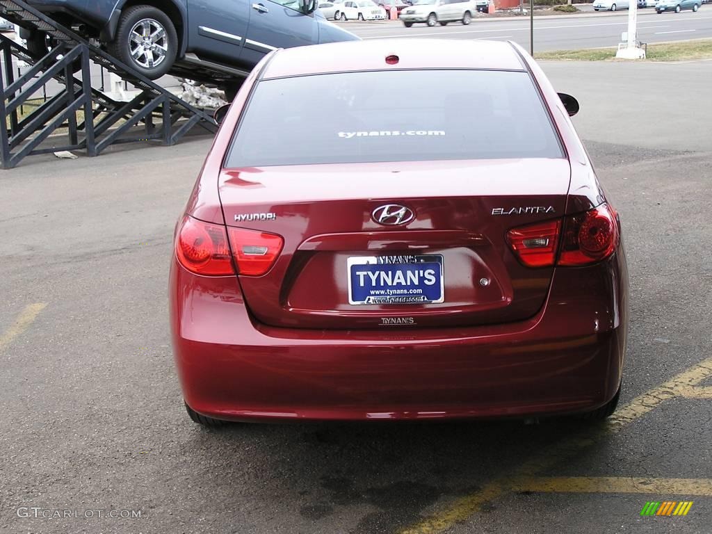 2008 Elantra GLS Sedan - Apple Red Pearl / Beige photo #5