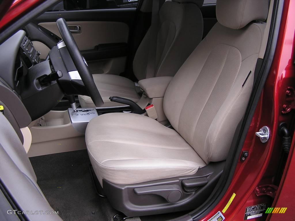 2008 Elantra GLS Sedan - Apple Red Pearl / Beige photo #7