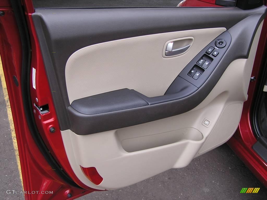 2008 Elantra GLS Sedan - Apple Red Pearl / Beige photo #13