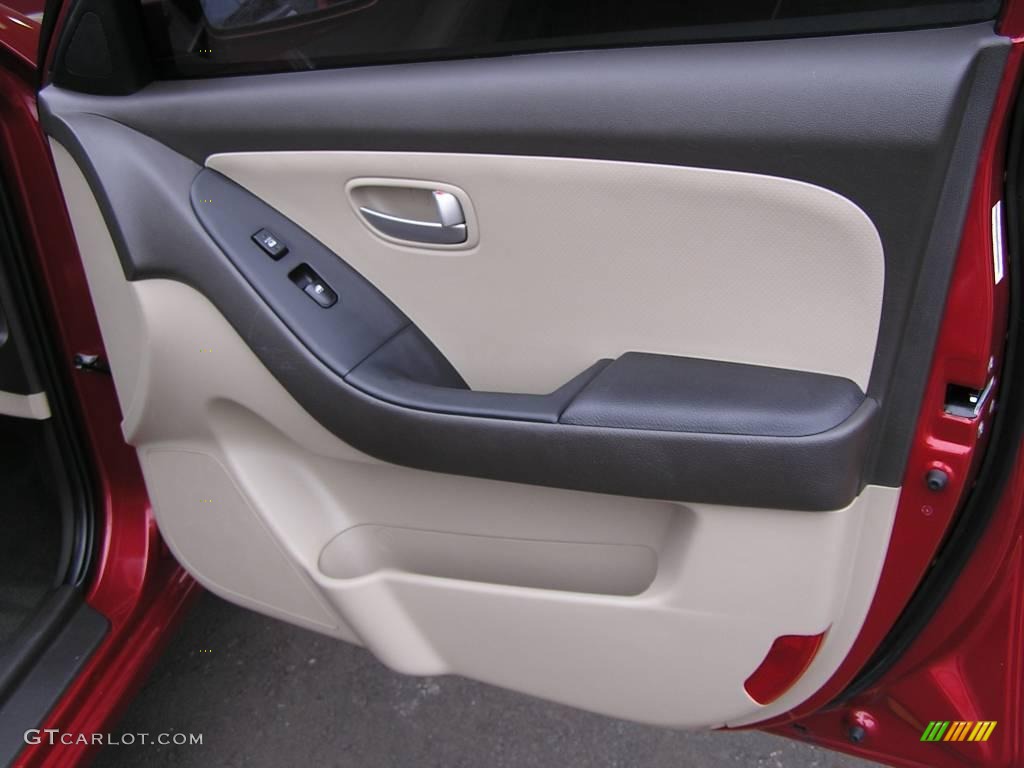 2008 Elantra GLS Sedan - Apple Red Pearl / Beige photo #15
