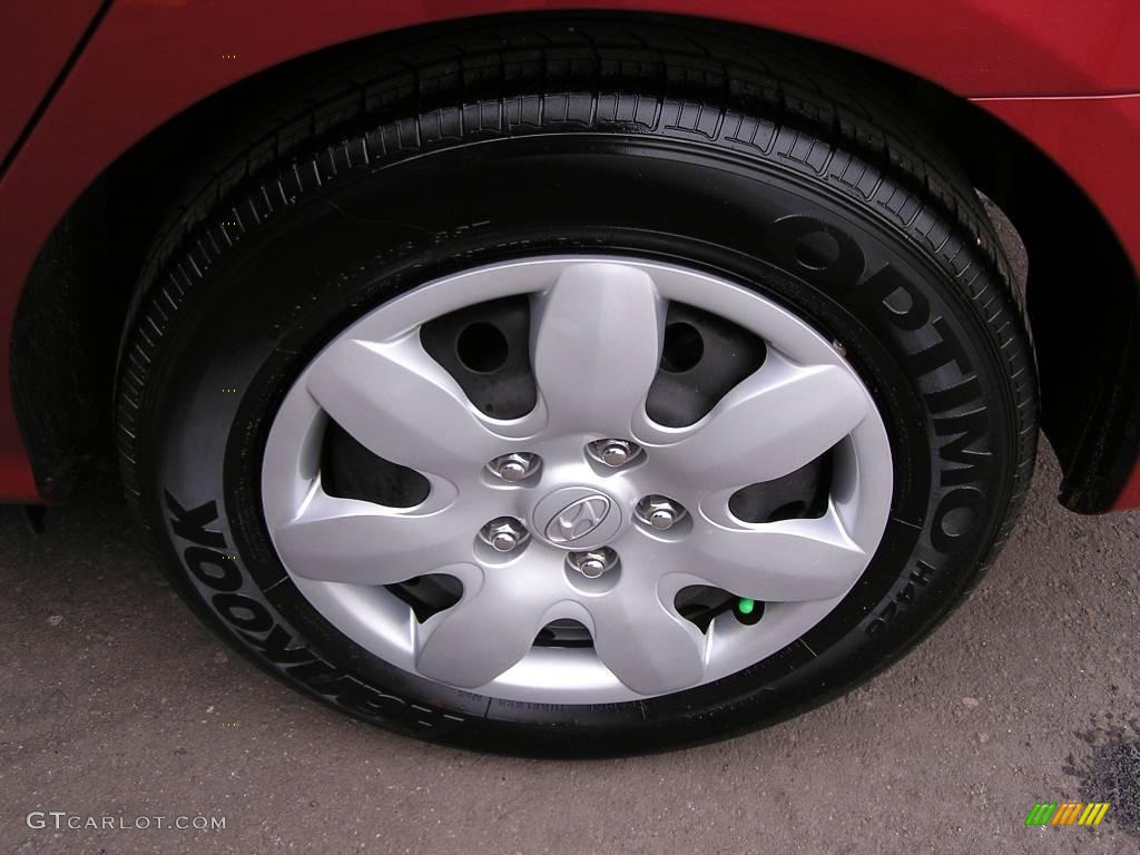 2008 Elantra GLS Sedan - Apple Red Pearl / Beige photo #19