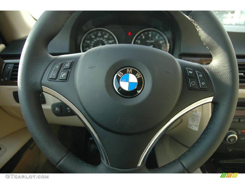 2009 3 Series 328xi Coupe - Alpine White / Beige photo #14