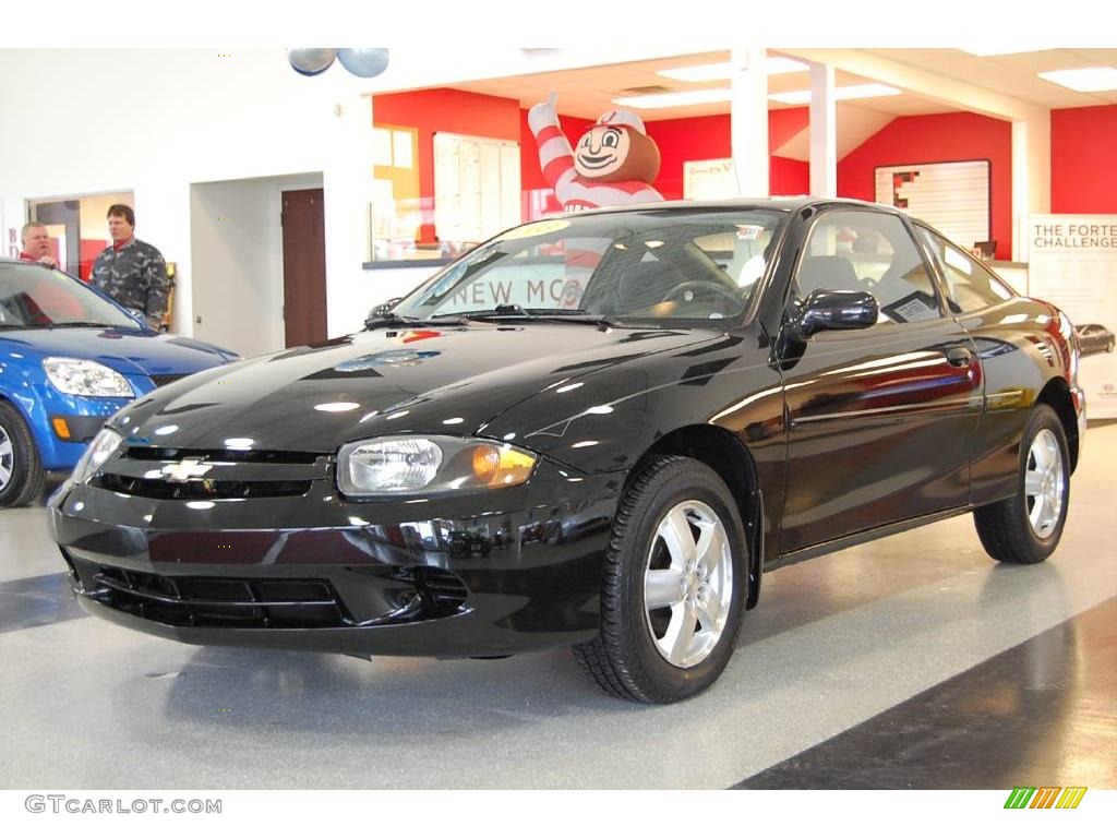 2003 Cavalier LS Coupe - Black / Graphite Gray photo #2