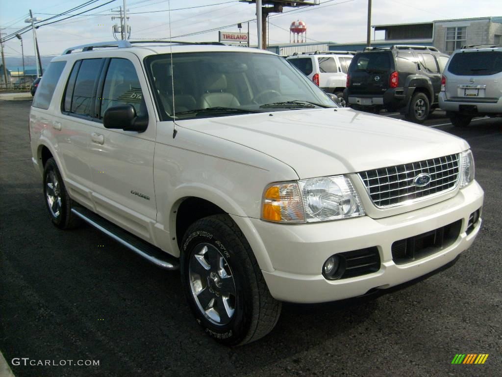 2004 Explorer Limited 4x4 - Ceramic White Tri Coat Metallic / Medium Parchment photo #6
