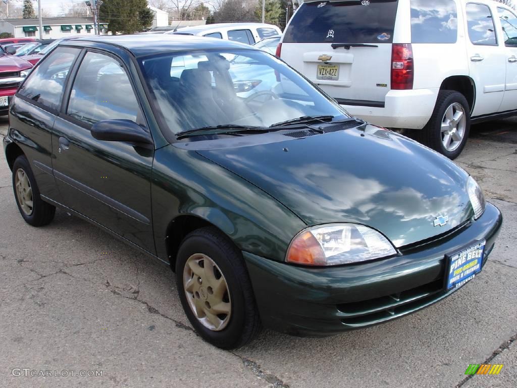 2000 Metro LSi Coupe - Dark Green Metallic / Gray photo #3