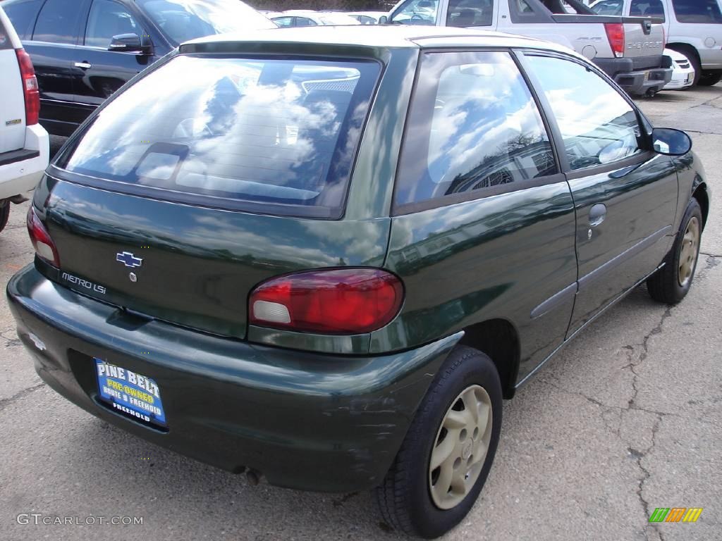 2000 Metro LSi Coupe - Dark Green Metallic / Gray photo #4