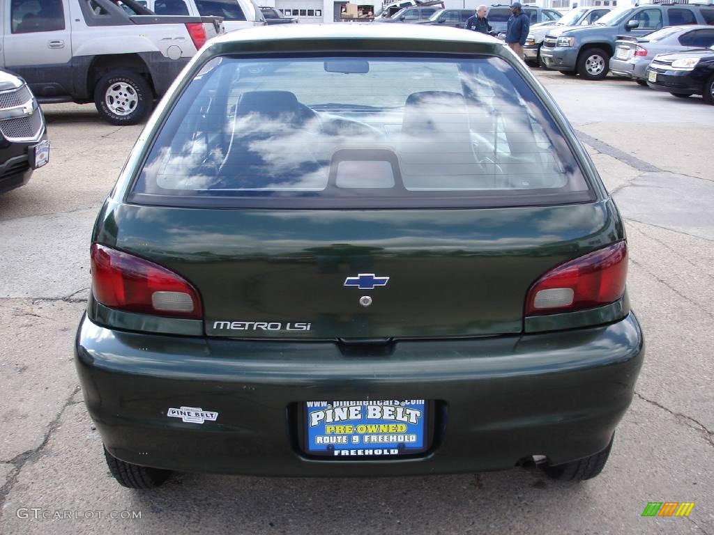 2000 Metro LSi Coupe - Dark Green Metallic / Gray photo #5