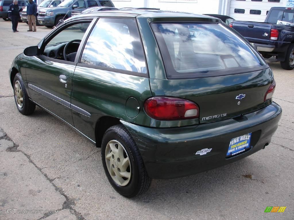 2000 Metro LSi Coupe - Dark Green Metallic / Gray photo #6