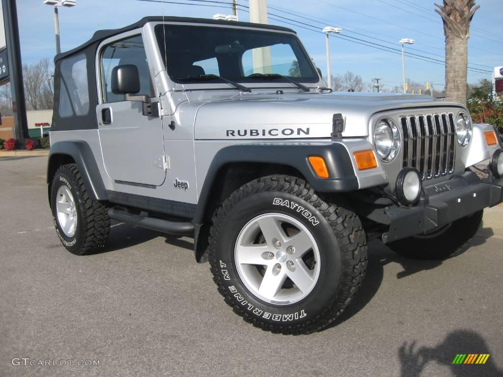 2004 Wrangler Rubicon 4x4 - Bright Silver Metallic / Dark Slate Gray photo #1