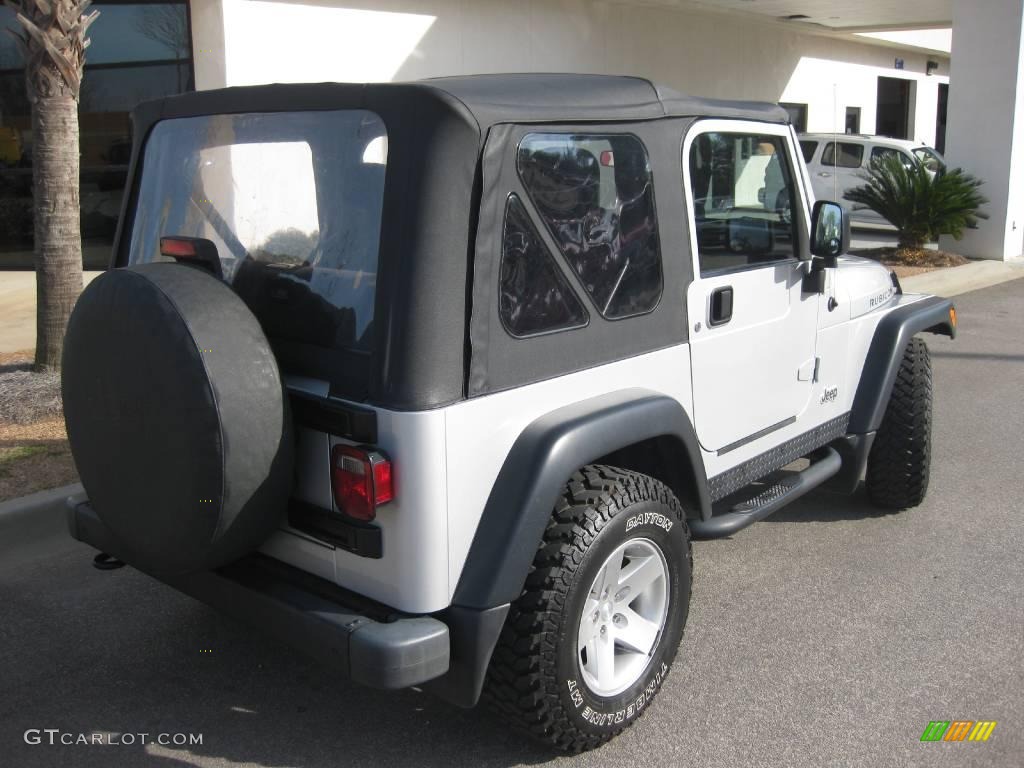 2004 Wrangler Rubicon 4x4 - Bright Silver Metallic / Dark Slate Gray photo #7