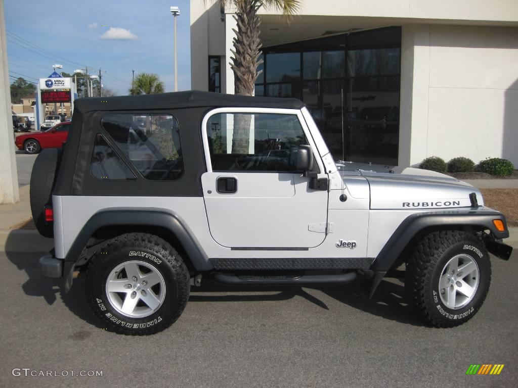 2004 Wrangler Rubicon 4x4 - Bright Silver Metallic / Dark Slate Gray photo #8