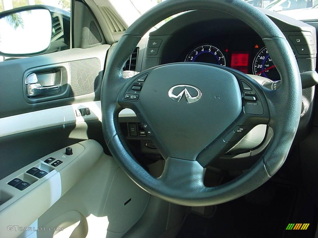 2009 G 37 Sedan - Moonlight White / Wheat photo #22