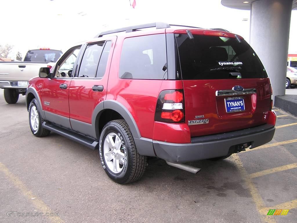 2006 Explorer XLT 4x4 - Redfire Metallic / Camel photo #4