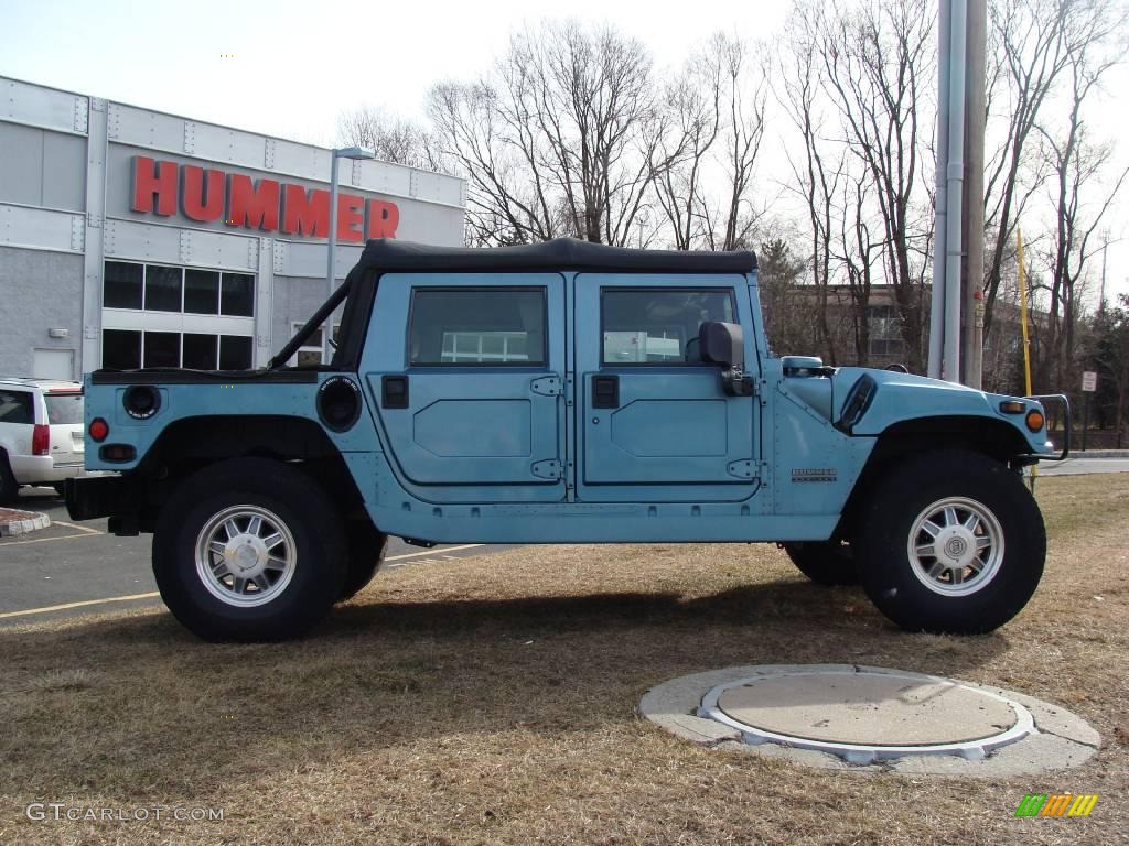 2001 H1 Soft Top - Ocean Blue Metallic / Cloud Gray photo #4
