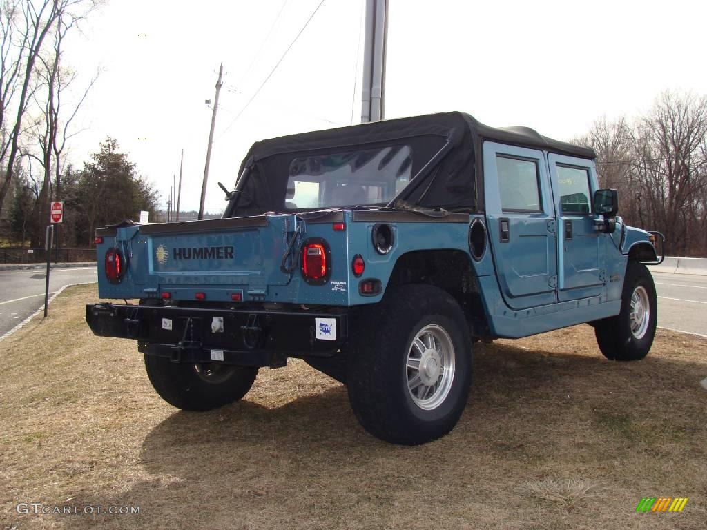 2001 H1 Soft Top - Ocean Blue Metallic / Cloud Gray photo #5