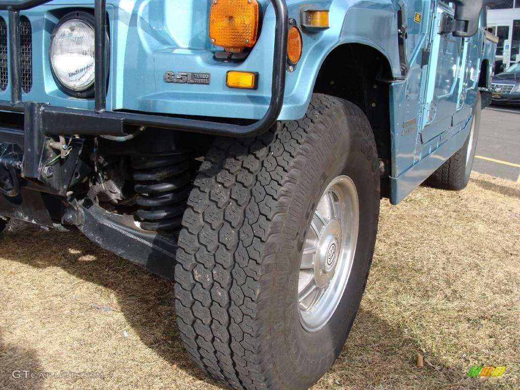 2001 H1 Soft Top - Ocean Blue Metallic / Cloud Gray photo #10