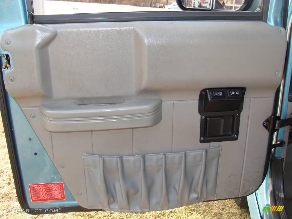 2001 H1 Soft Top - Ocean Blue Metallic / Cloud Gray photo #12