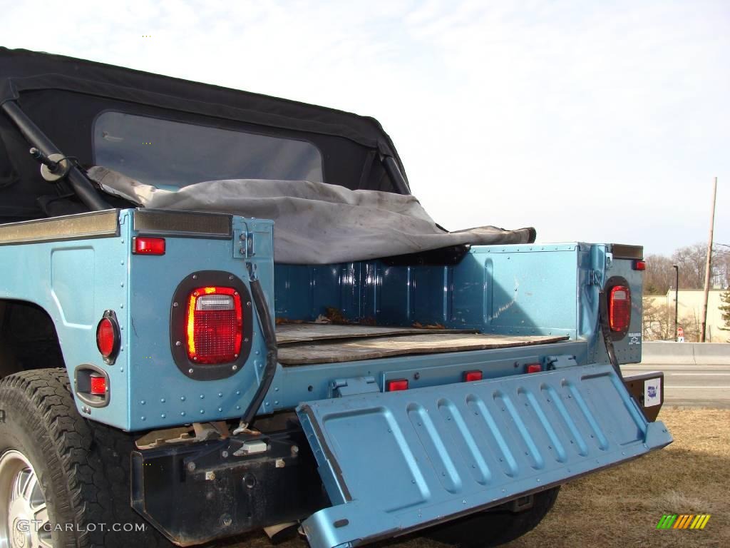2001 H1 Soft Top - Ocean Blue Metallic / Cloud Gray photo #20