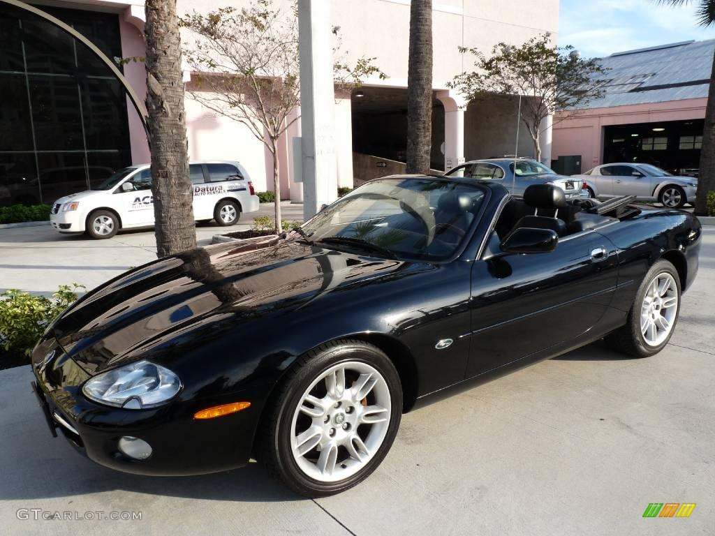 2002 XK XK8 Convertible - Black / Charcoal photo #1