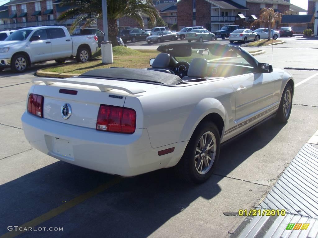 2005 Mustang V6 Premium Convertible - Performance White / Light Graphite photo #7