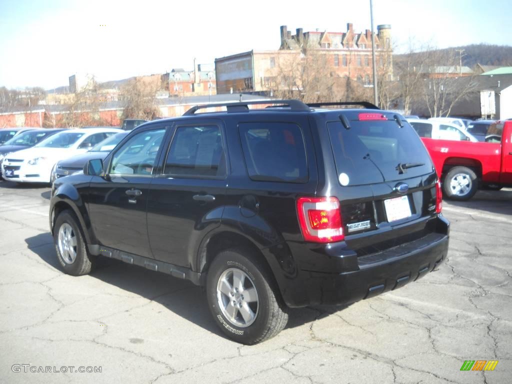 2009 Escape XLT V6 4WD - Black Pearl Slate Metallic / Camel photo #4