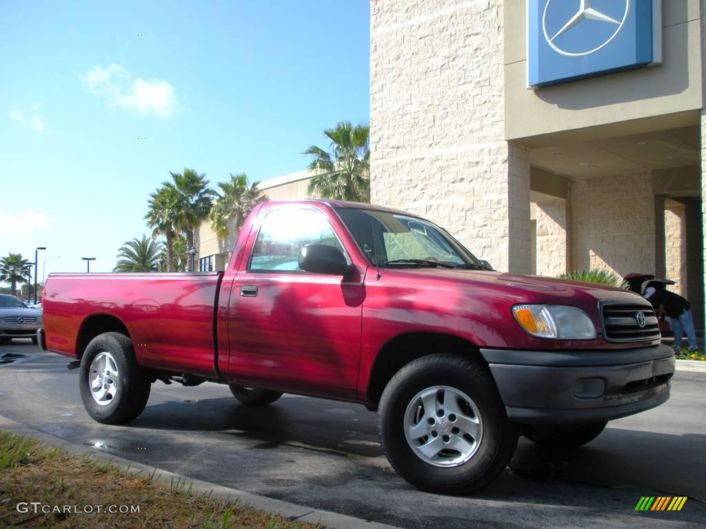 2001 Tundra Regular Cab - Sunfire Red Pearl / Oak photo #3