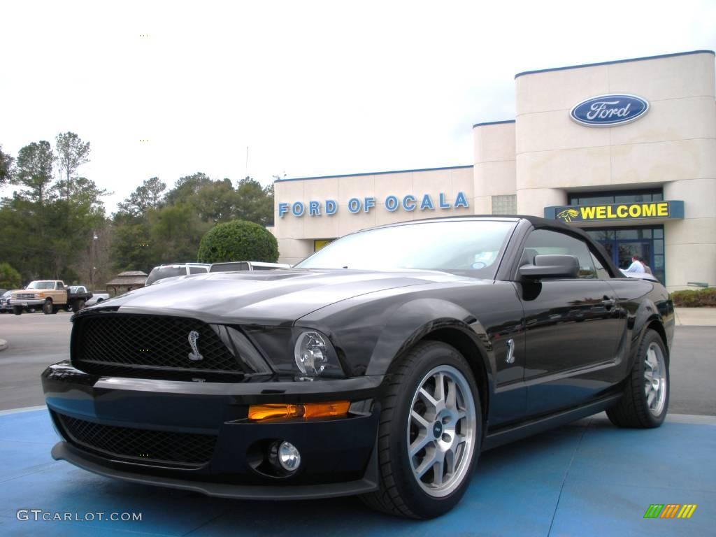 2008 Mustang Shelby GT500 Convertible - Black / Black photo #1