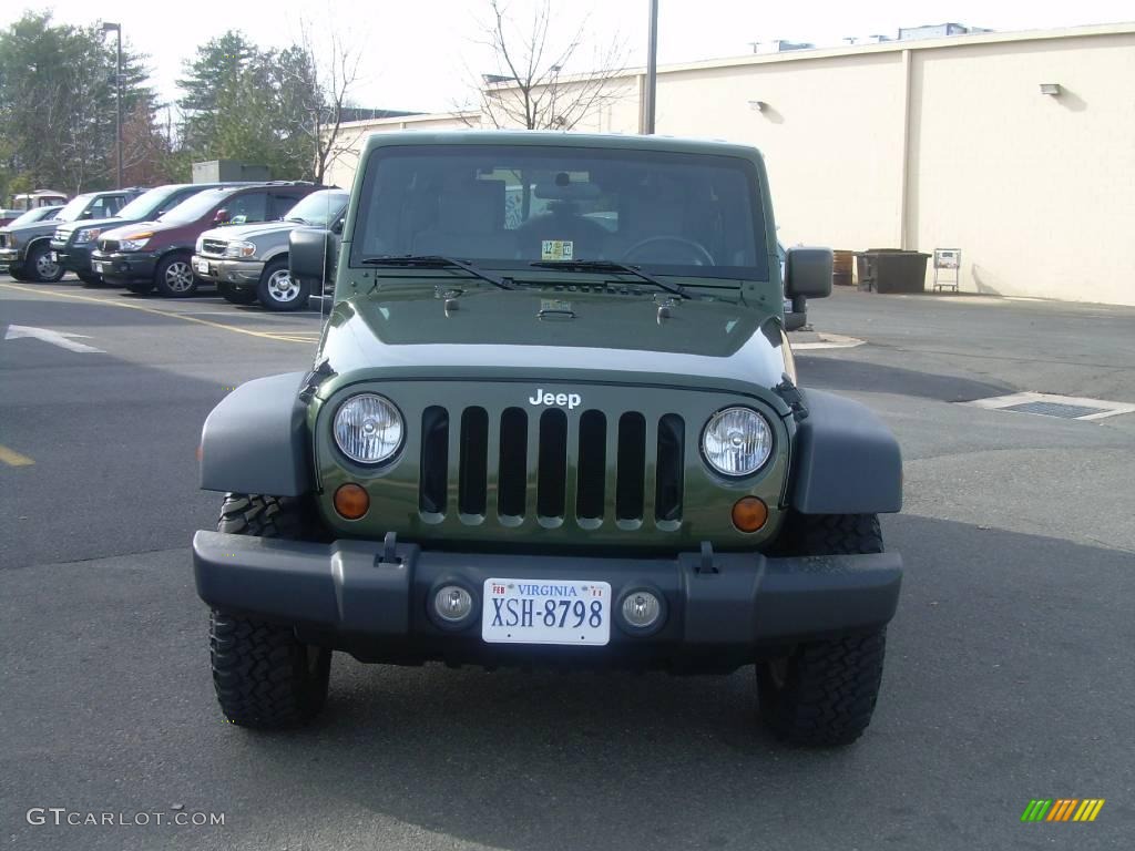 2008 Wrangler Unlimited Rubicon 4x4 - Jeep Green Metallic / Dark Slate Gray/Med Slate Gray photo #3