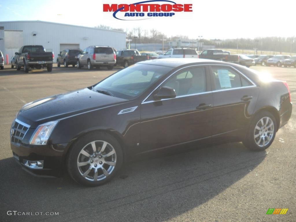 2009 CTS 4 AWD Sedan - Black Cherry / Cashmere/Cocoa photo #18