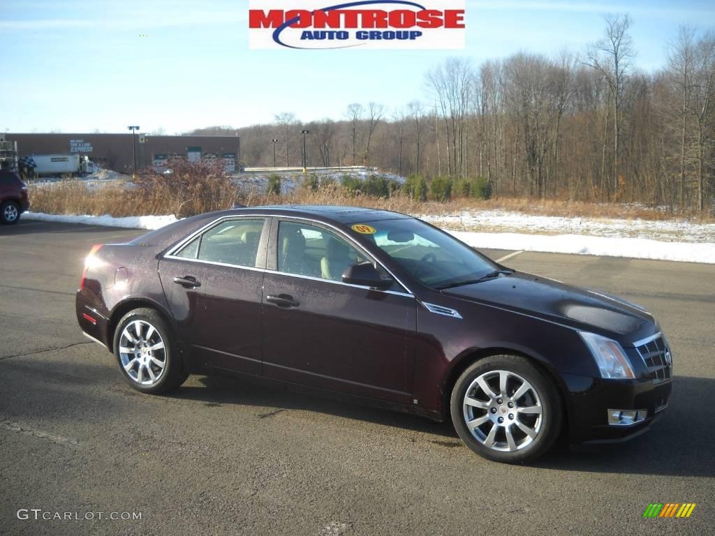 2009 CTS 4 AWD Sedan - Black Cherry / Cashmere/Cocoa photo #22