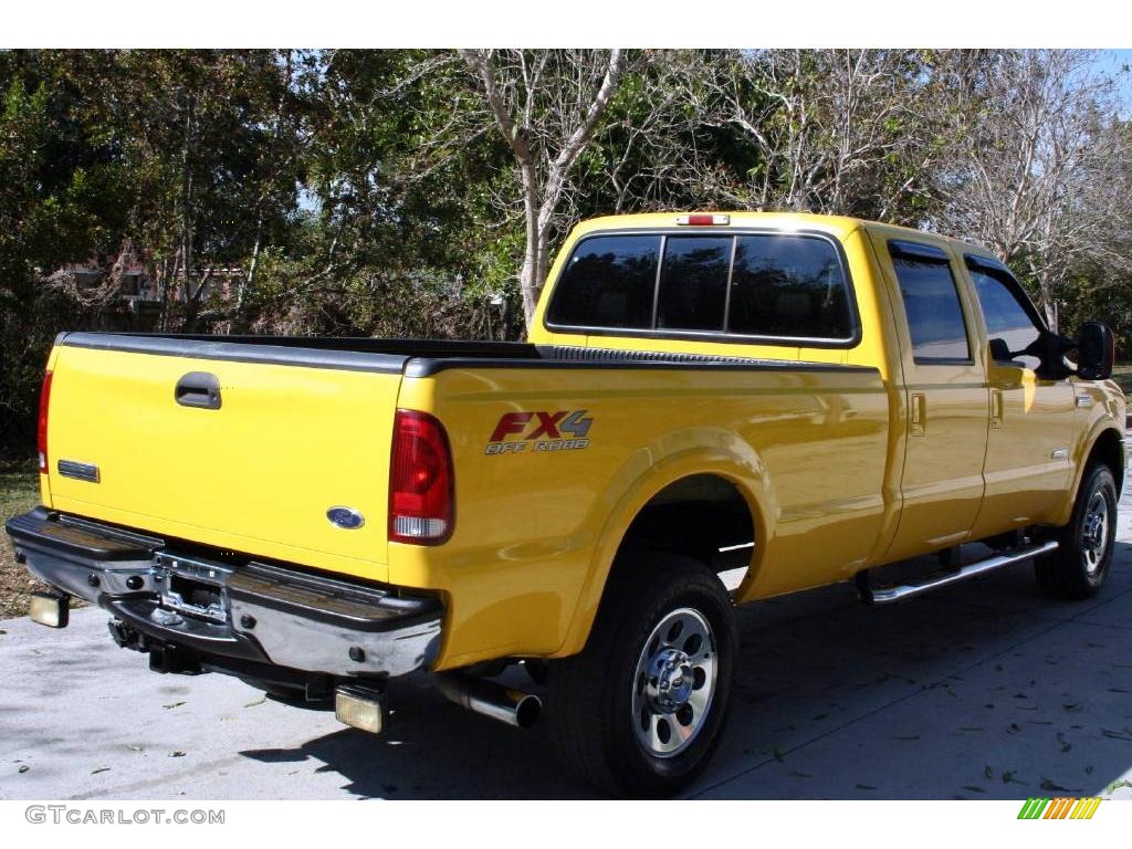2005 F350 Super Duty FX4 Crew Cab 4x4 - Blazing Yellow / Black photo #5