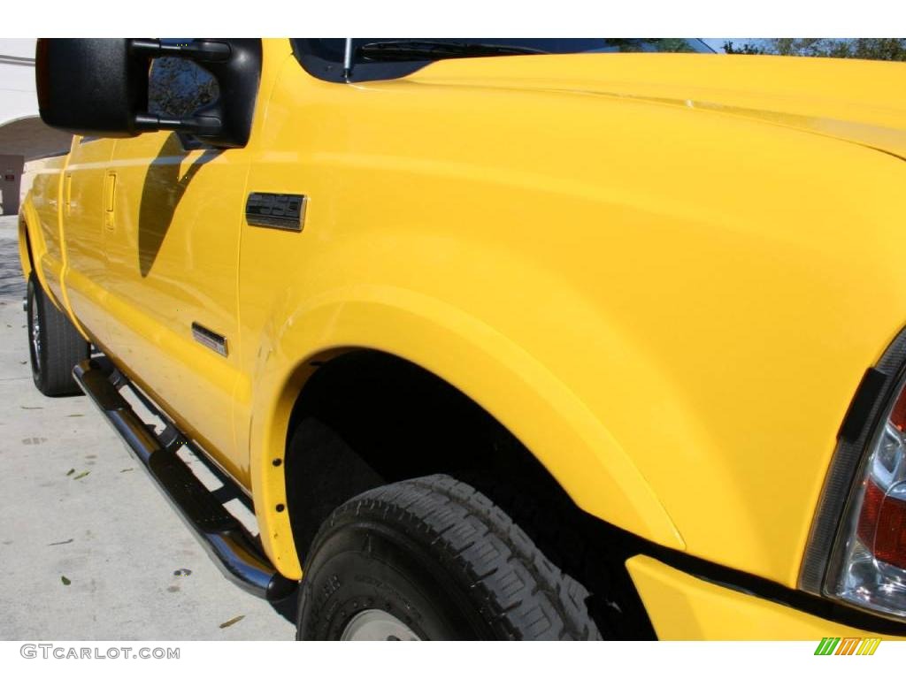 2005 F350 Super Duty FX4 Crew Cab 4x4 - Blazing Yellow / Black photo #12