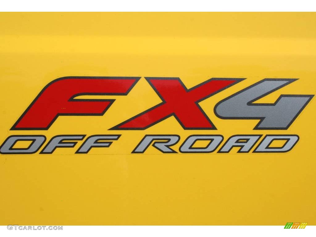2005 F350 Super Duty FX4 Crew Cab 4x4 - Blazing Yellow / Black photo #22