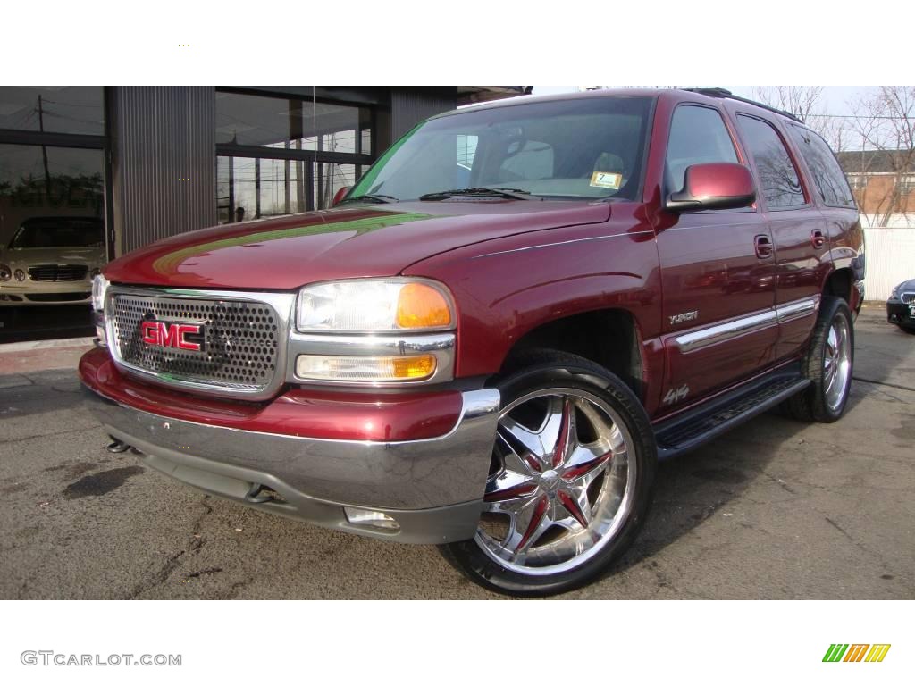 2001 Yukon SLT 4x4 - Garnet Red Metallic / Neutral Tan/Shale photo #1