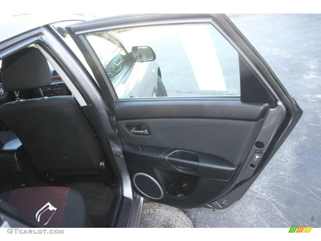 2006 MAZDA3 s Touring Hatchback - Titanium Gray Metallic / Black/Red photo #15