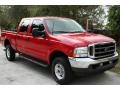 2002 Red Ford F350 Super Duty Lariat Crew Cab 4x4  photo #9