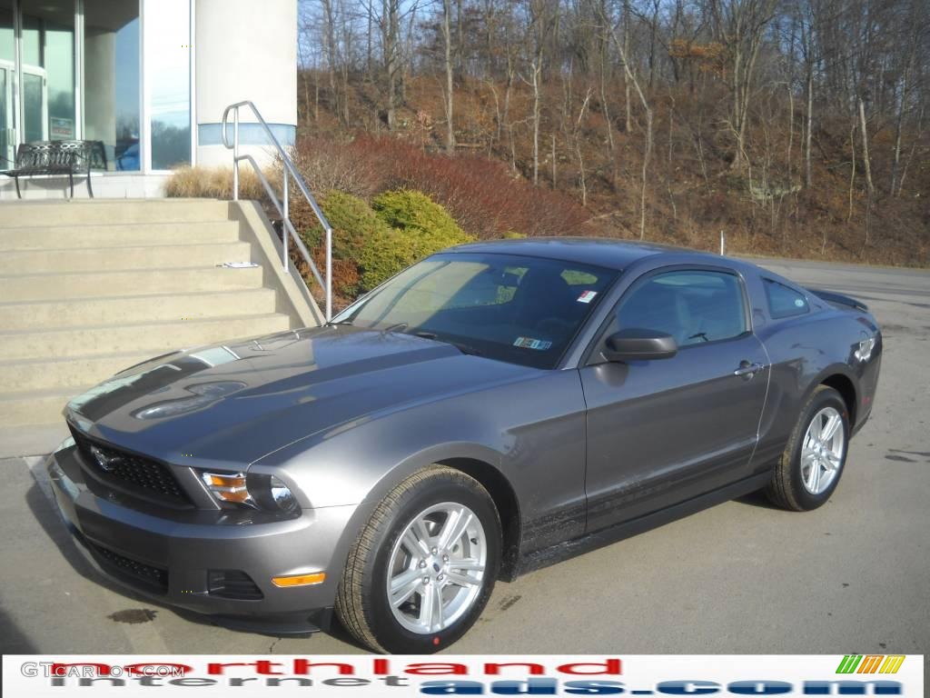 2010 Mustang V6 Coupe - Sterling Grey Metallic / Stone photo #2