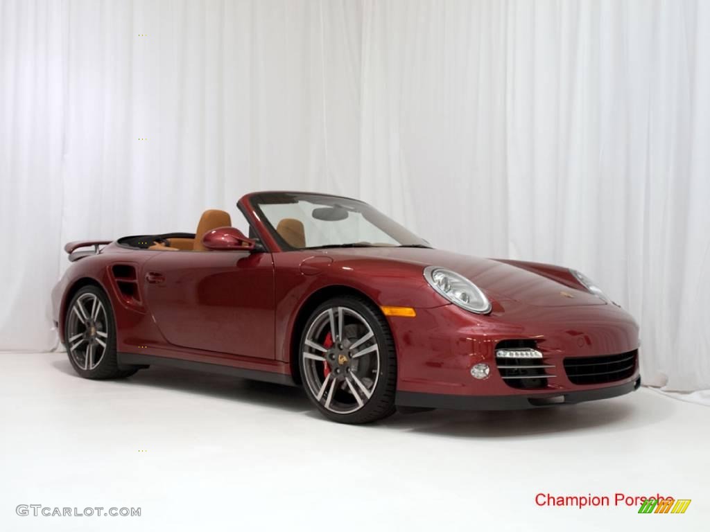 2010 911 Turbo Cabriolet - Ruby Red Metallic / Natural Brown photo #2