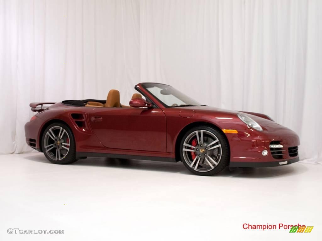2010 911 Turbo Cabriolet - Ruby Red Metallic / Natural Brown photo #3