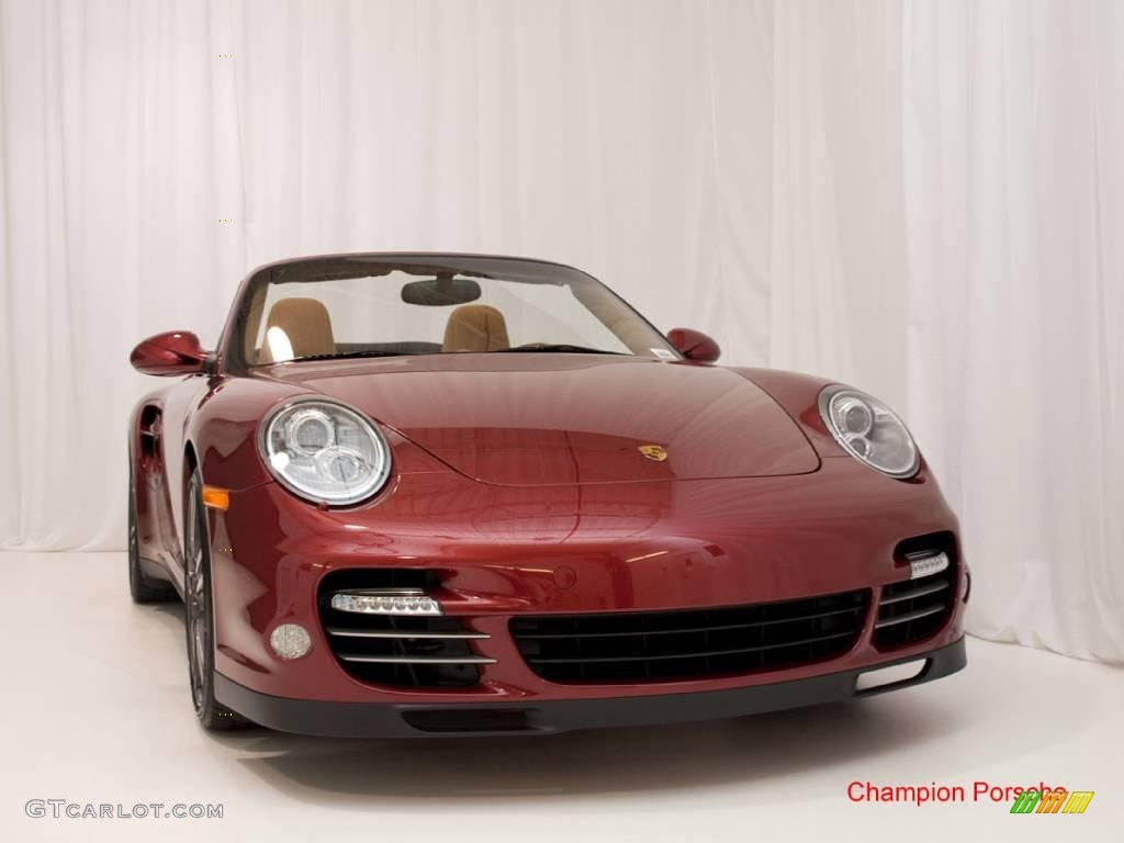 2010 911 Turbo Cabriolet - Ruby Red Metallic / Natural Brown photo #4