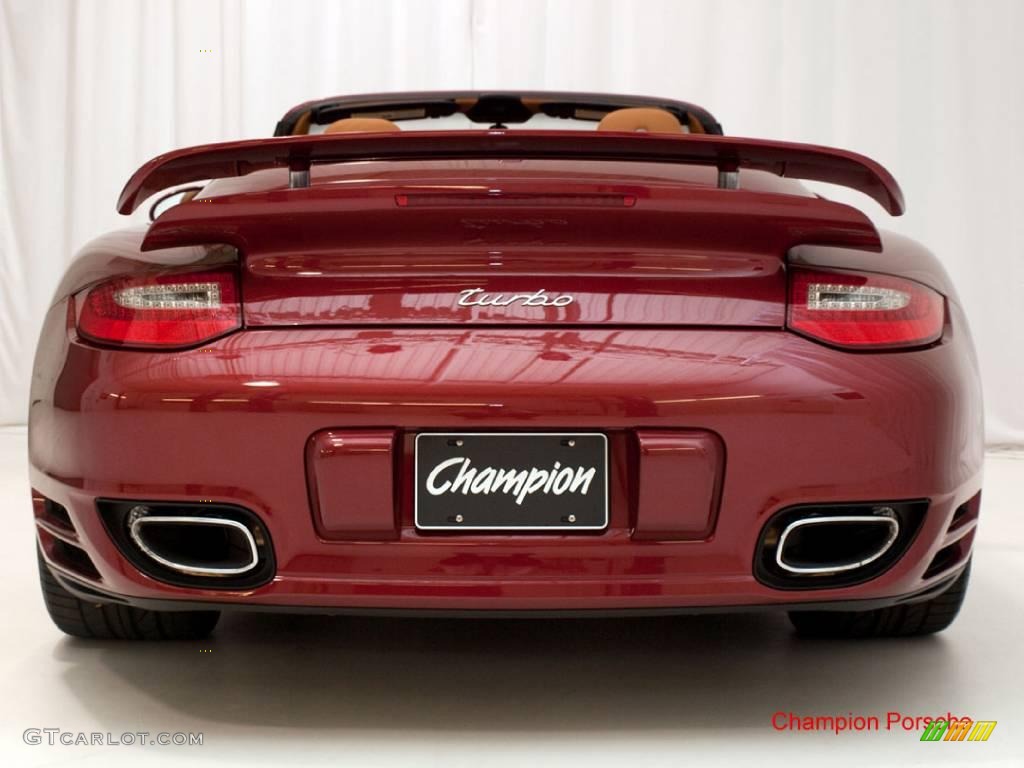 2010 911 Turbo Cabriolet - Ruby Red Metallic / Natural Brown photo #5