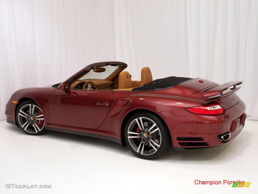 2010 911 Turbo Cabriolet - Ruby Red Metallic / Natural Brown photo #7